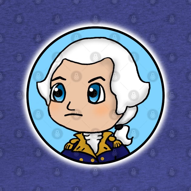 Chibi George Washington - Patriot Portrait by Aeriskate